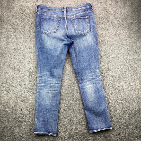 J.Crew Womens Stretch Jeans Size 29 Distressed Denim Blue Mid Rise - Picture 7 of 8